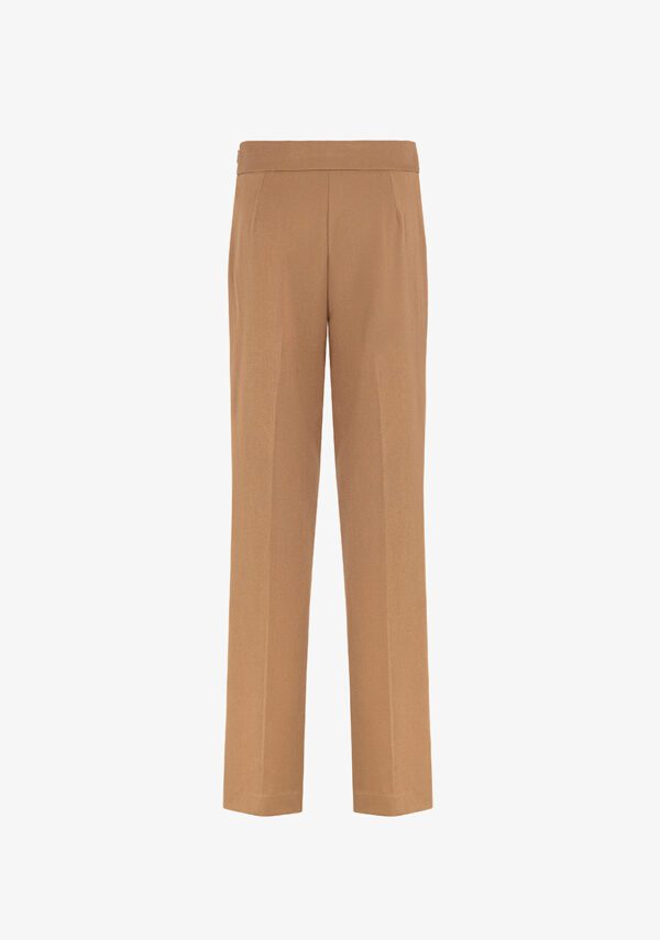 Pantalone flaire tessuto flanella