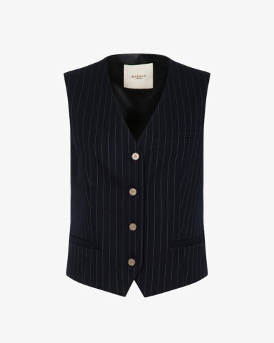 Gilet in tessuto gessato