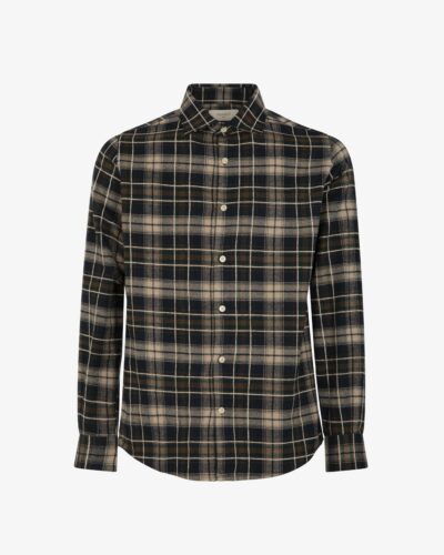 Camicia flanella a quadri con taschini