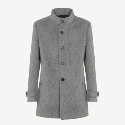 Cappotto collo lupetto panno