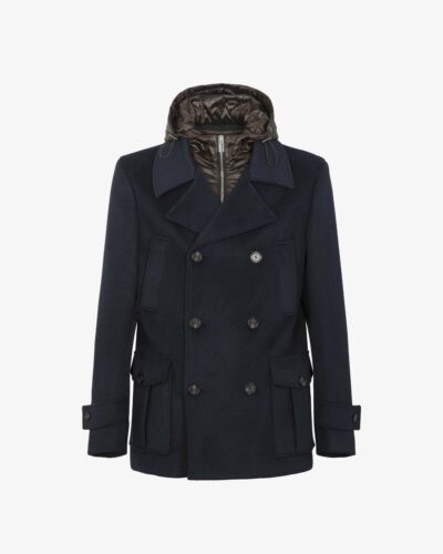 Peacoat  panno double con pettorina