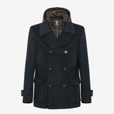 Peacoat  panno double con pettorina