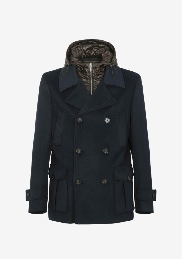 Peacoat  panno double con pettorina