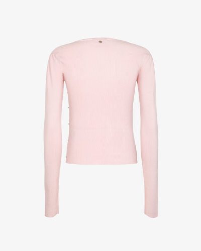 Maglia con apertura e pietre