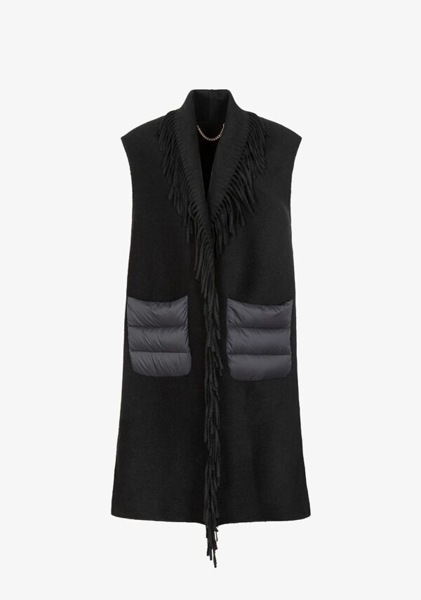 Gilet con tasconi e frange