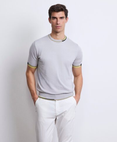 Girocollo bordi intarsi