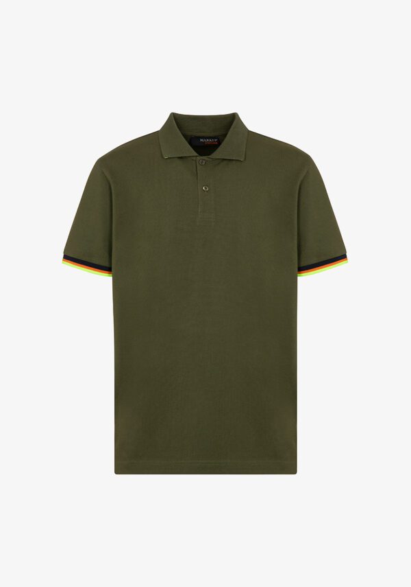 Polo piquet stretch dettagli multicolor