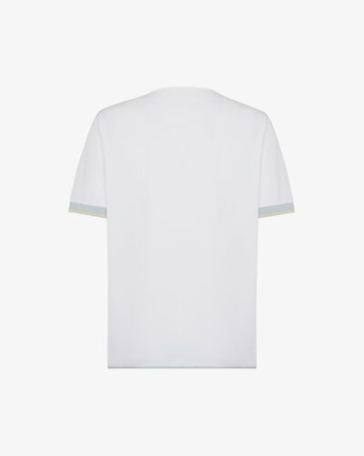 Girocollo jersey con taschino e inserti in maglia