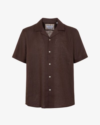 Camicia collo riviera in lino