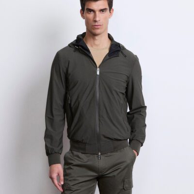 Giubbotto cappuccio softshell stretch