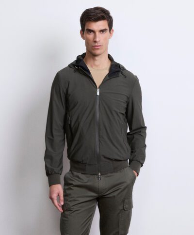 Giubbotto cappuccio softshell stretch