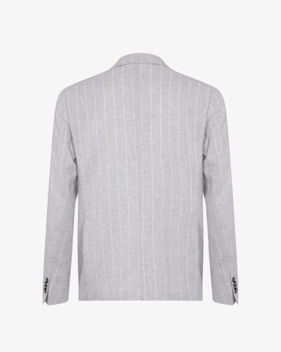Blazer doppio petto lino gessato