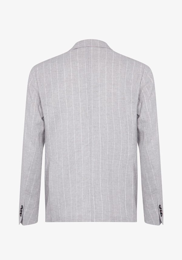 Blazer doppio petto lino gessato