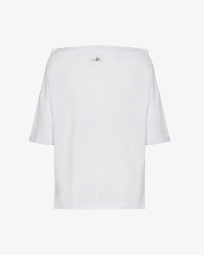 T-shirt cotone scollo barca