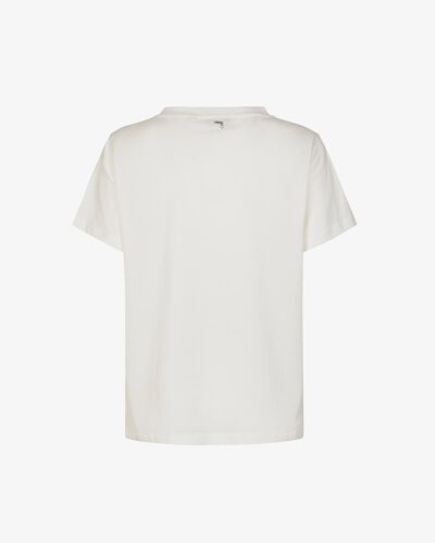 T-Shirt con applicazione allo scollo