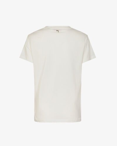 T-shirt con stampa e strass