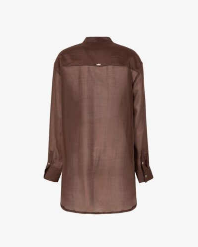 Camicione in mussola con collo coreano