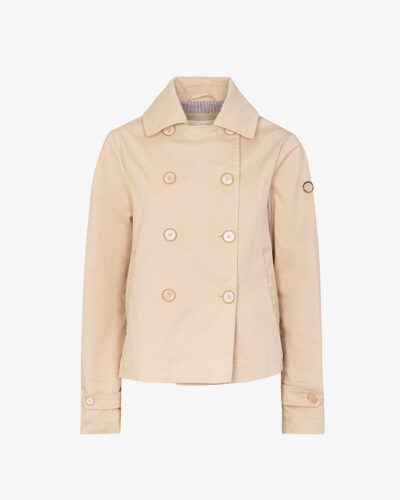 Trench corto in cotone doppiopetto