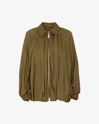 Bomber a sbuffo in tessuto lyocell