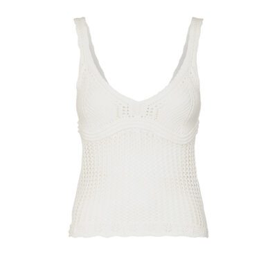 Top crochet scollo V