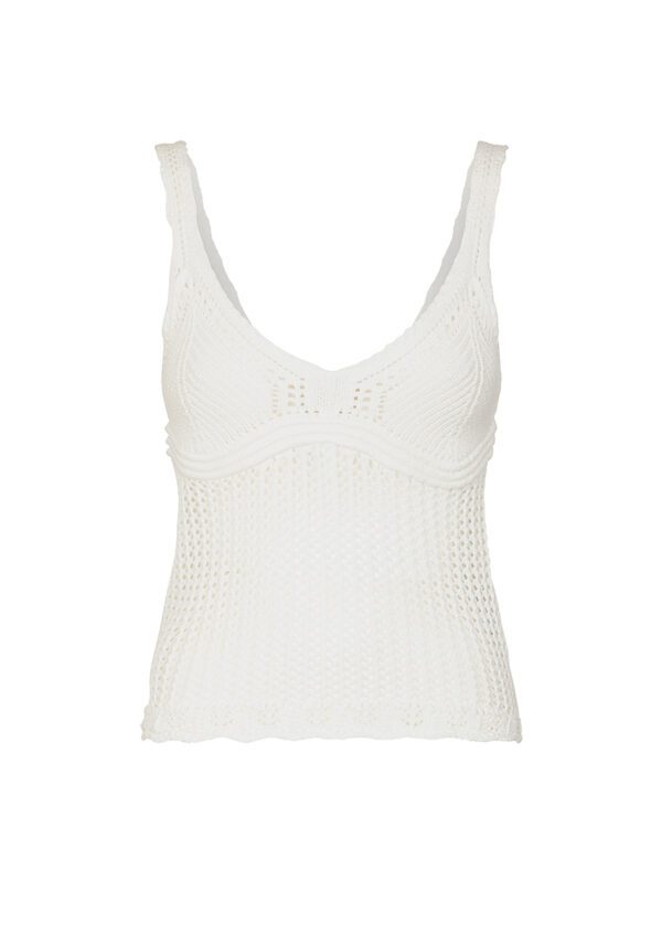 Top crochet scollo V