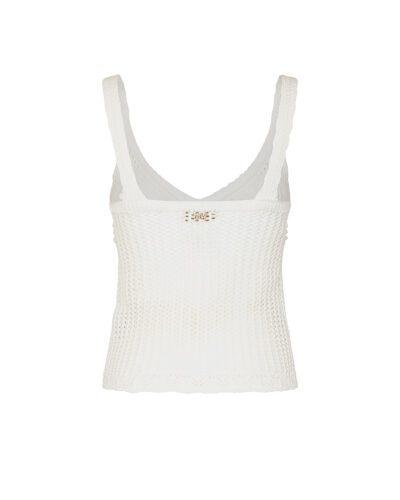 Top crochet scollo V