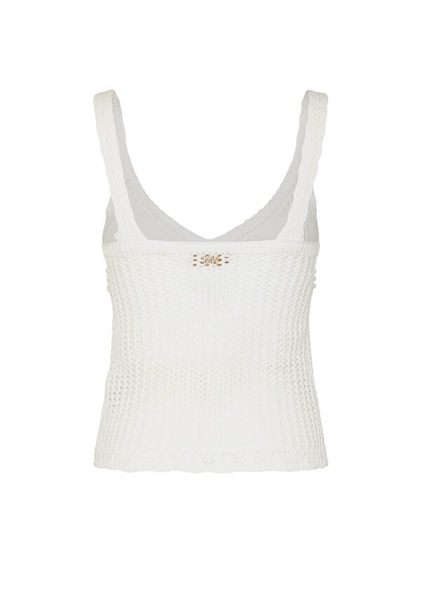 Top crochet scollo V