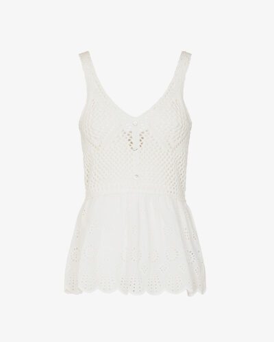 Top crochet e pizzo sangallo