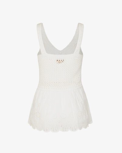 Top crochet e pizzo sangallo