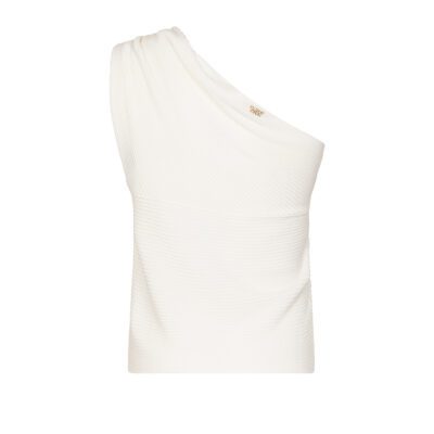 Top in maglia asimmetrico