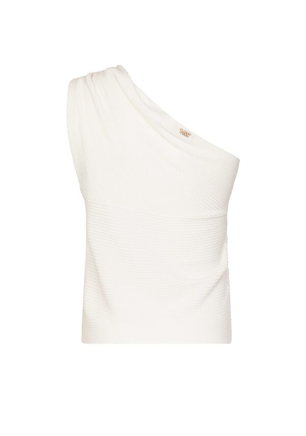Top in maglia asimmetrico
