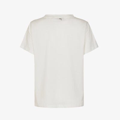 T-Shirt con applicazione allo scollo