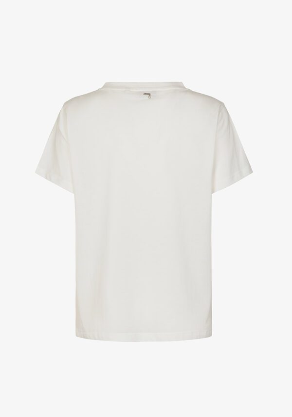 T-Shirt con applicazione allo scollo