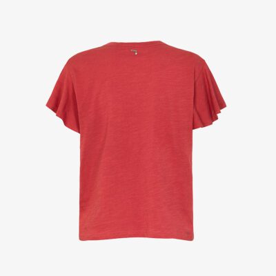 T-shirt scollo V jersey fiammato