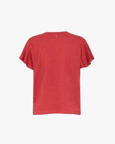 T-shirt scollo V jersey fiammato