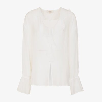 Blusa in mussola con rouches