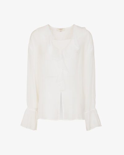 Blusa in mussola con rouches