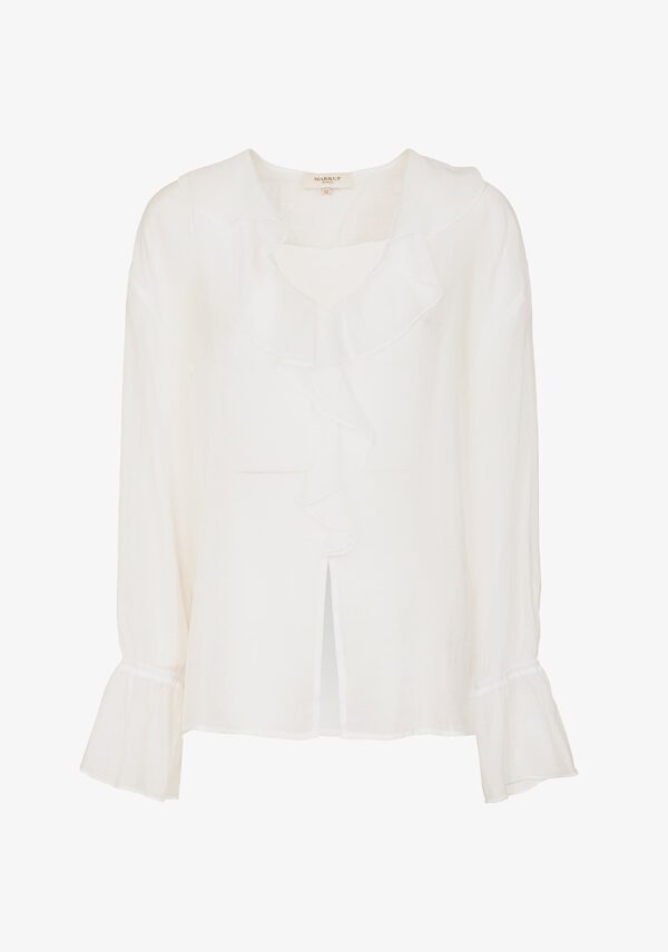 Blusa in mussola con rouches