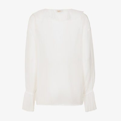 Blusa in mussola con rouches