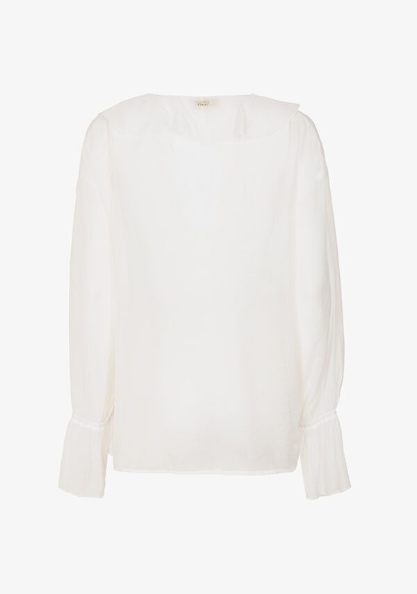 Blusa in mussola con rouches