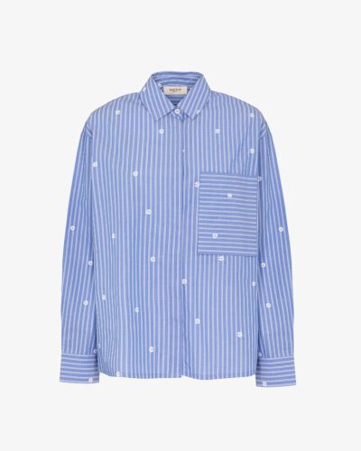 Camicia in popeline rigato