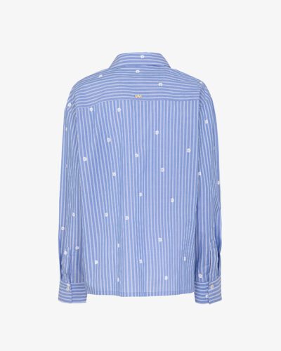 Camicia in popeline rigato