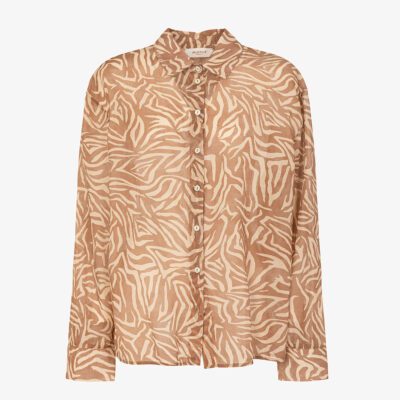 Camicia in mussola stampa zebra