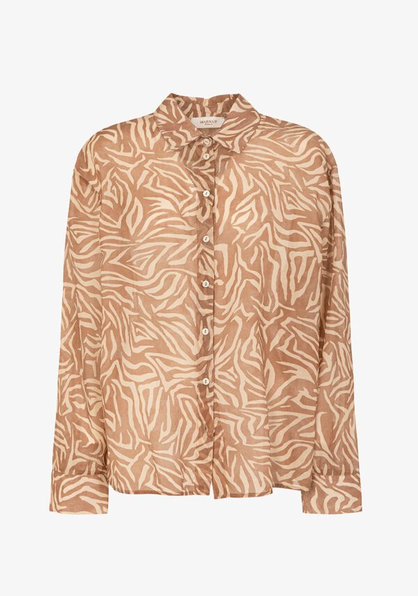 Camicia in mussola stampa zebra