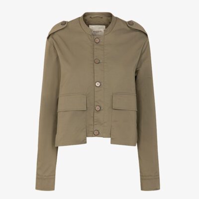Giubbino crop in misto cotone