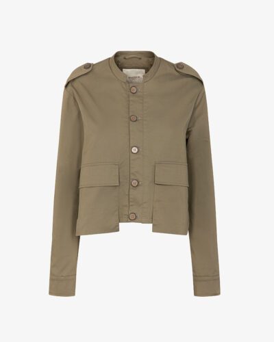 Giubbino crop in misto cotone