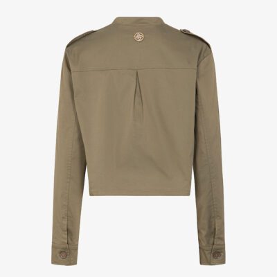 Giubbino crop in misto cotone