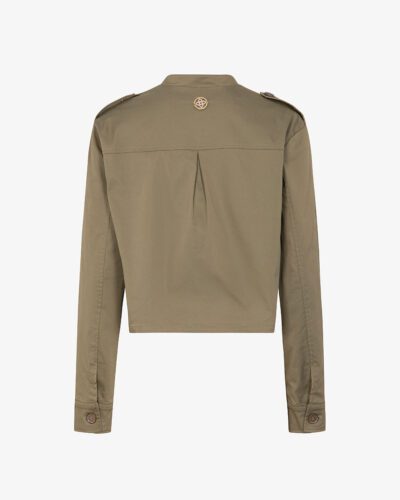 Giubbino crop in misto cotone