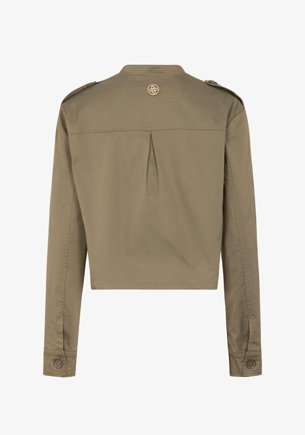 Giubbino crop in misto cotone
