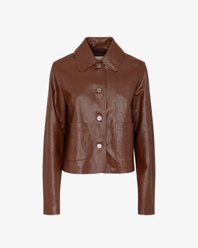 Giacca similpelle con bottoni